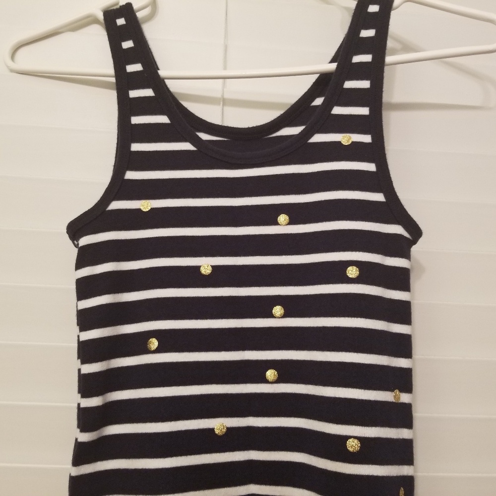 Navy & white tank top. - Picture 2 of 5